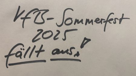 Kein VfB-Sommerfest 2025 …