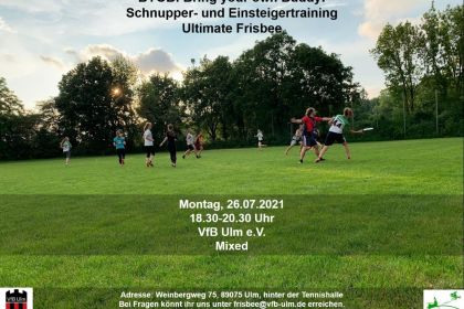 Bring Your Own Buddy – Schnuppertraining am 26.07. …